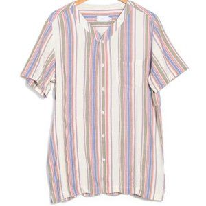Men's Onia Luca Istanbul striped shirt, collarless